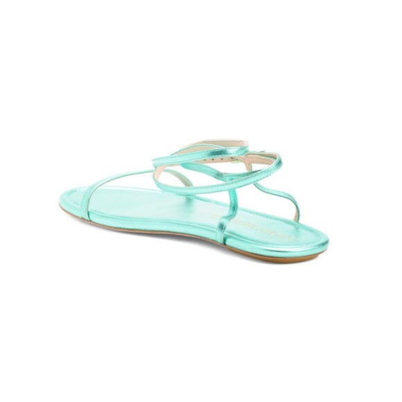 STUART WEITZMAN Capri Made In Brazil Leather Flat Sandals - Picture 2 of 2